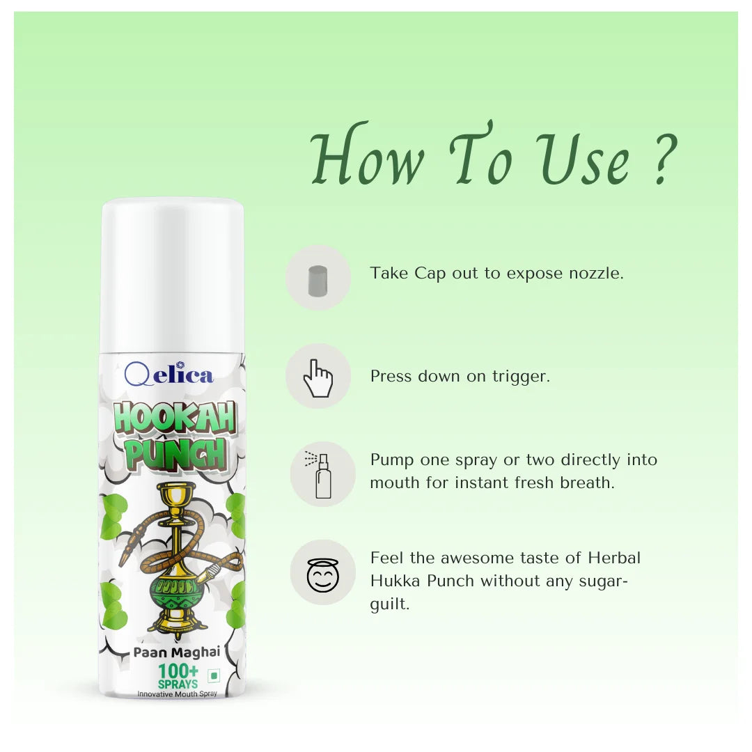 Sugar Free Breath Spray | Qelica Hookah Punch Paan Magahi