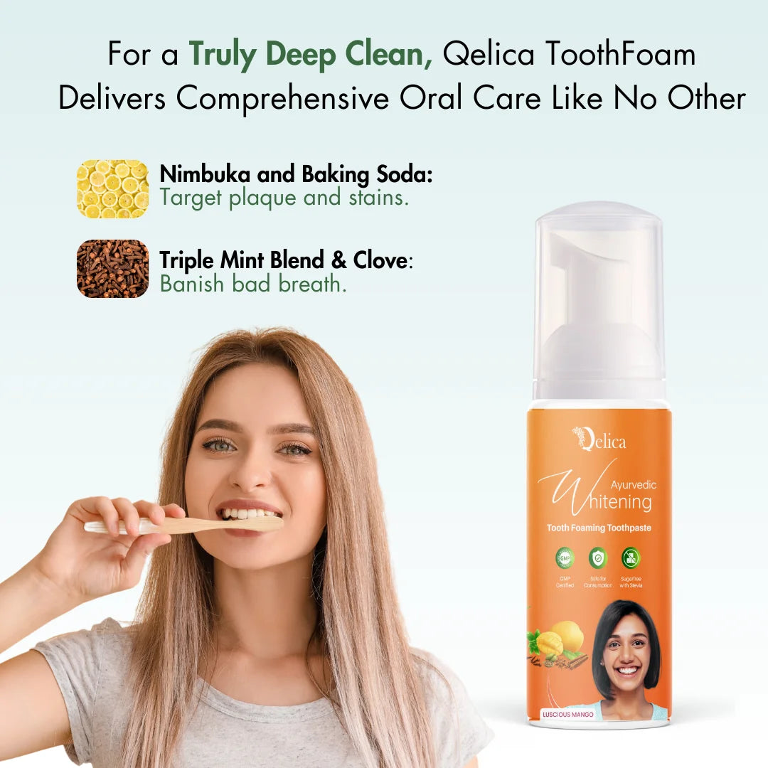 Teeth Whitening Foam – Luscious Mango Flavor for a Radiant Smile