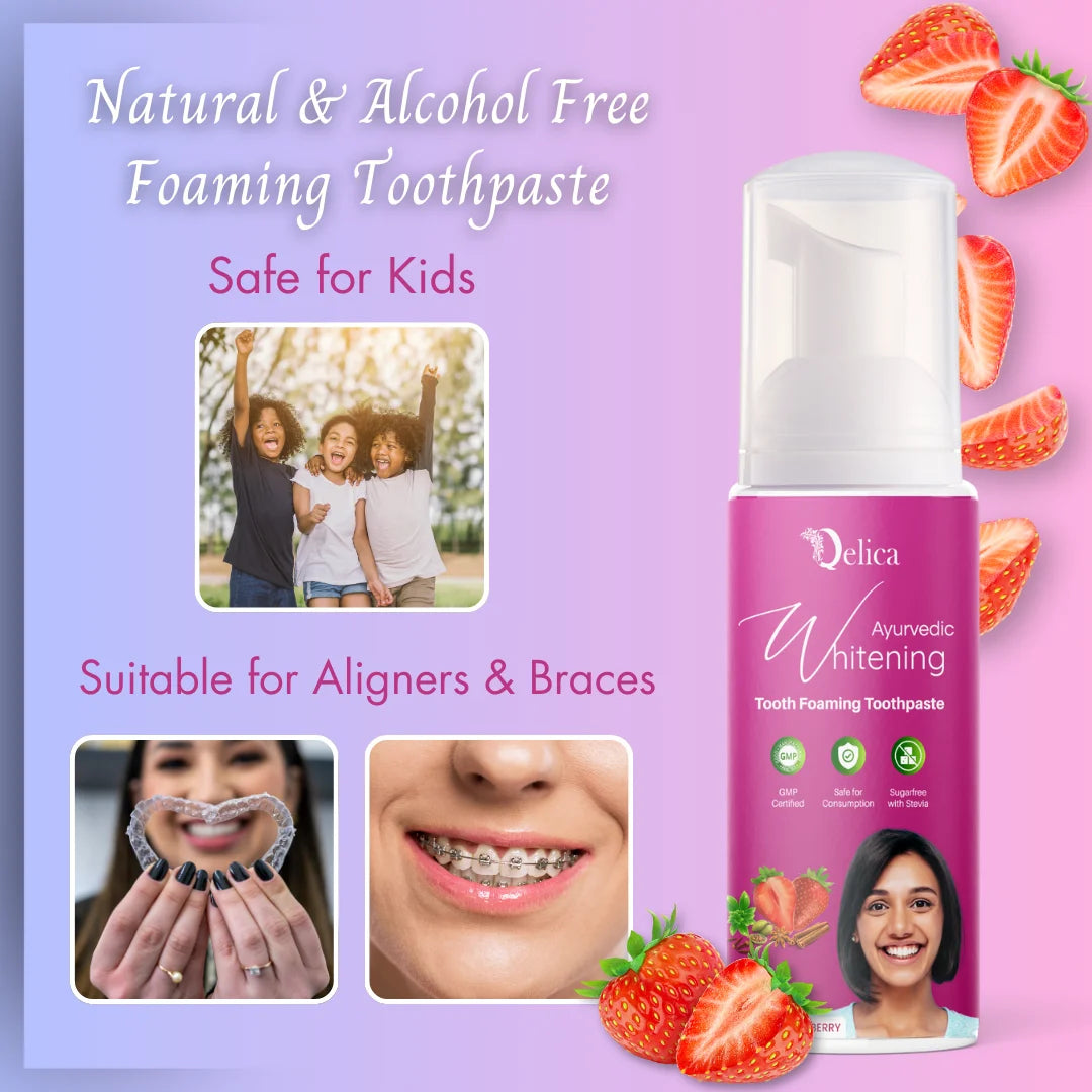 Teeth Whitening Foam - Wild Strawberry Flavor