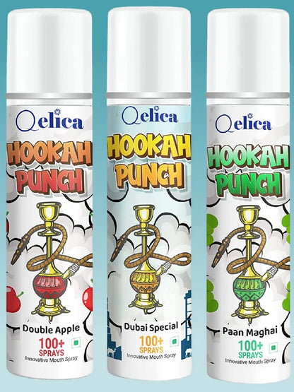 Qelica Paan Magahi, Dubai Special & Double Apple Mouth Spray Combo 10gm Each Sug