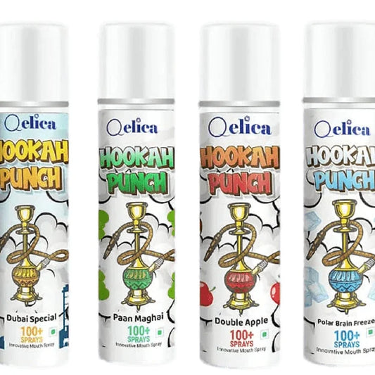 Qelica Polar BF, Paan Magahi, Dubai Special & Double Apple Mouth Spray Combo 10g