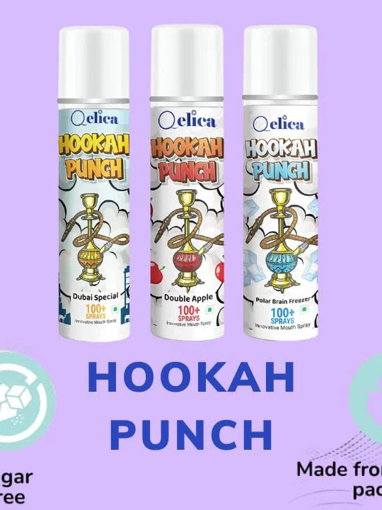 Qelica Polar Brain Freez-er, Dubai Special & Double Apple Mouth Spray Combo 10gm