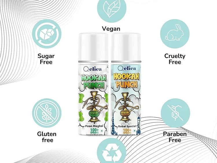 Qelica Paan Magahi And Dubai Special Mouth Spray Combo 10gm Each Sugar Free