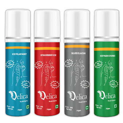 Qelica Mouth Spray with Ice Effect Oral Hygiene Fresh Breath Spray, Low Calories