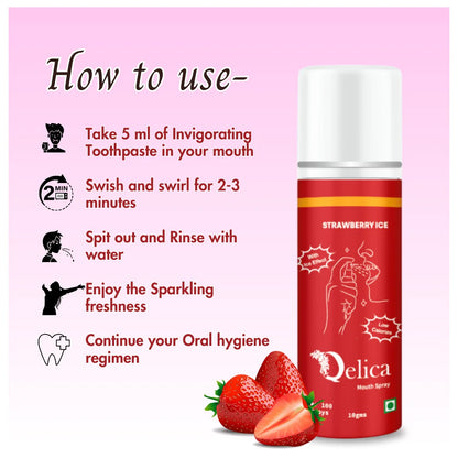 Qelica Mouth and Breath Freshener Spray with Ice Effect for Men and Women