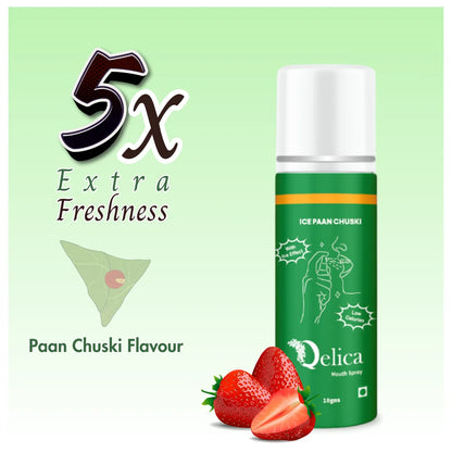 Qelica Breath Freshener Spray for Bad Breath – Ice Effect Paan Flavor for Men & Women