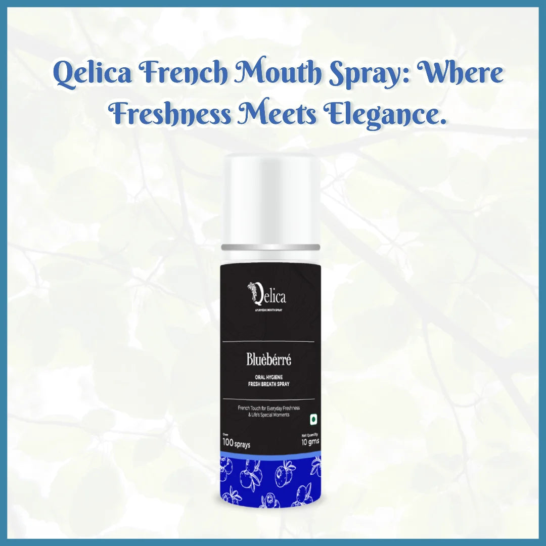 Qelica Blueberre Oral Hygiene Fresh Breath Spray  (10 g)