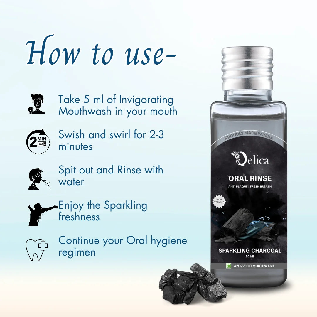 Charcoal mouth wash