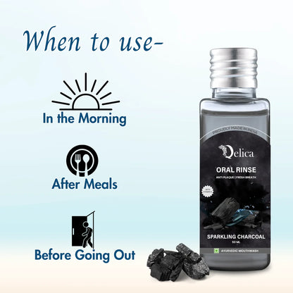 Charcoal mouth wash