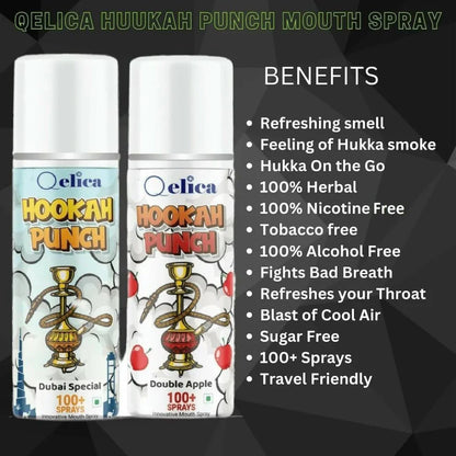 Qelica Dubai Special And Double Apple Mouth Spray Combo 10gm Each Sugar Free Refresh