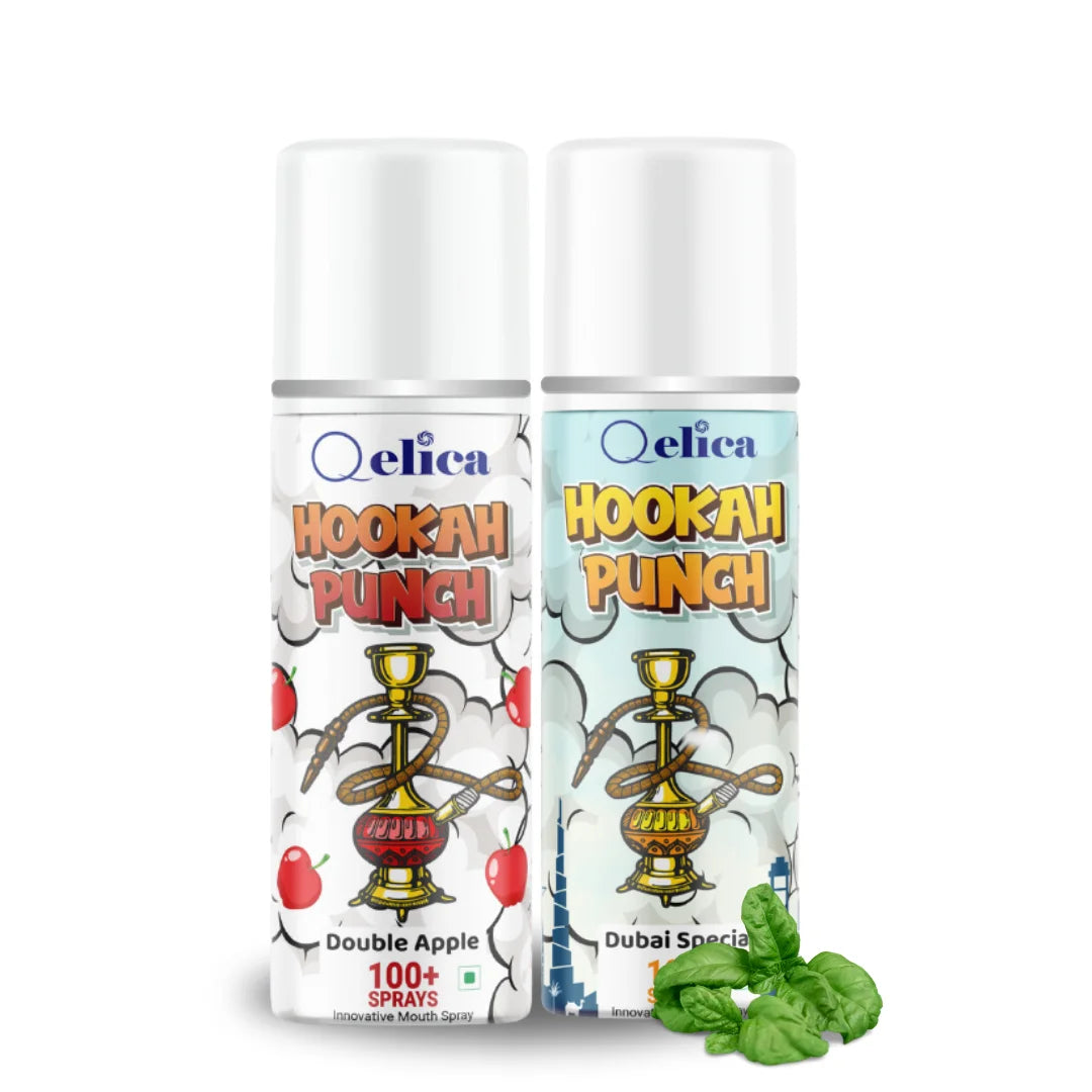 Qelica Dubai Special And Double Apple Mouth Spray Combo 10gm Each Sugar Free Refresh