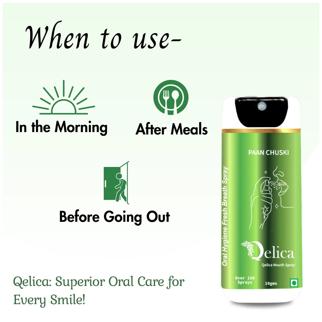 Qelica Instant Mouth And Breath Freshner Spray For Fresh Breath Instant Germ Kill Spray