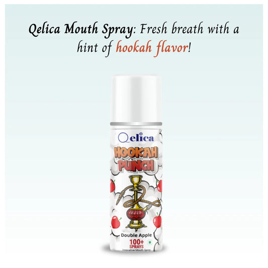 Qelica Hookah Punch Double Apple Mouth Spray Sugar Free Refresh Instant Breath Freshener