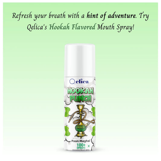 Qelica Hookah Punch Paan Magahi Mouth Spray Sugar Free Refresh Instant Breath Freshener