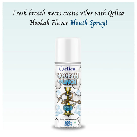 Qelica Hookah Punch Polar BF Mouth Spray Sugar Free Refresh Instant Breath Fresh