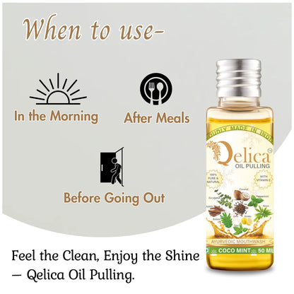 Qelica Oil Pulling with Vitamin-e Pure