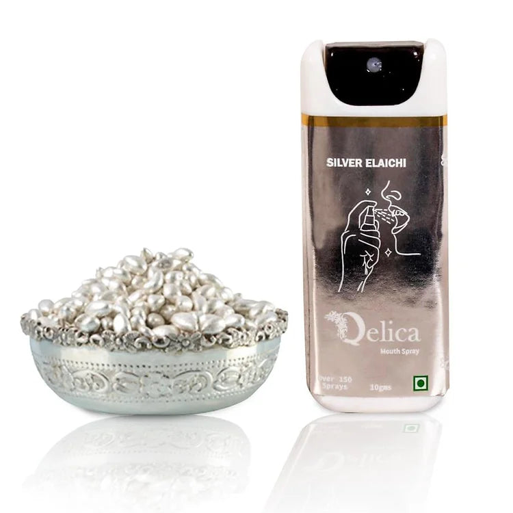 Qelica Mouth Spray Polar Mint/ Silver Elaichi-10gm Each